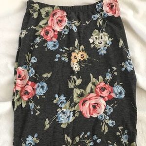 Floral Knee Length Skirt. NEW